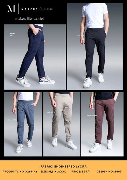 Iho G 267 A Dn 2663 Maxzone Clothing Lycra Mens Track Pants Exporter Gujarat