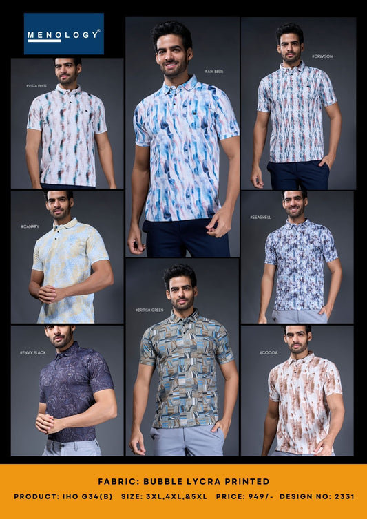 Iho G 34 B Design 2331 Menology Lycra Mens Tshirts Wholesaler India