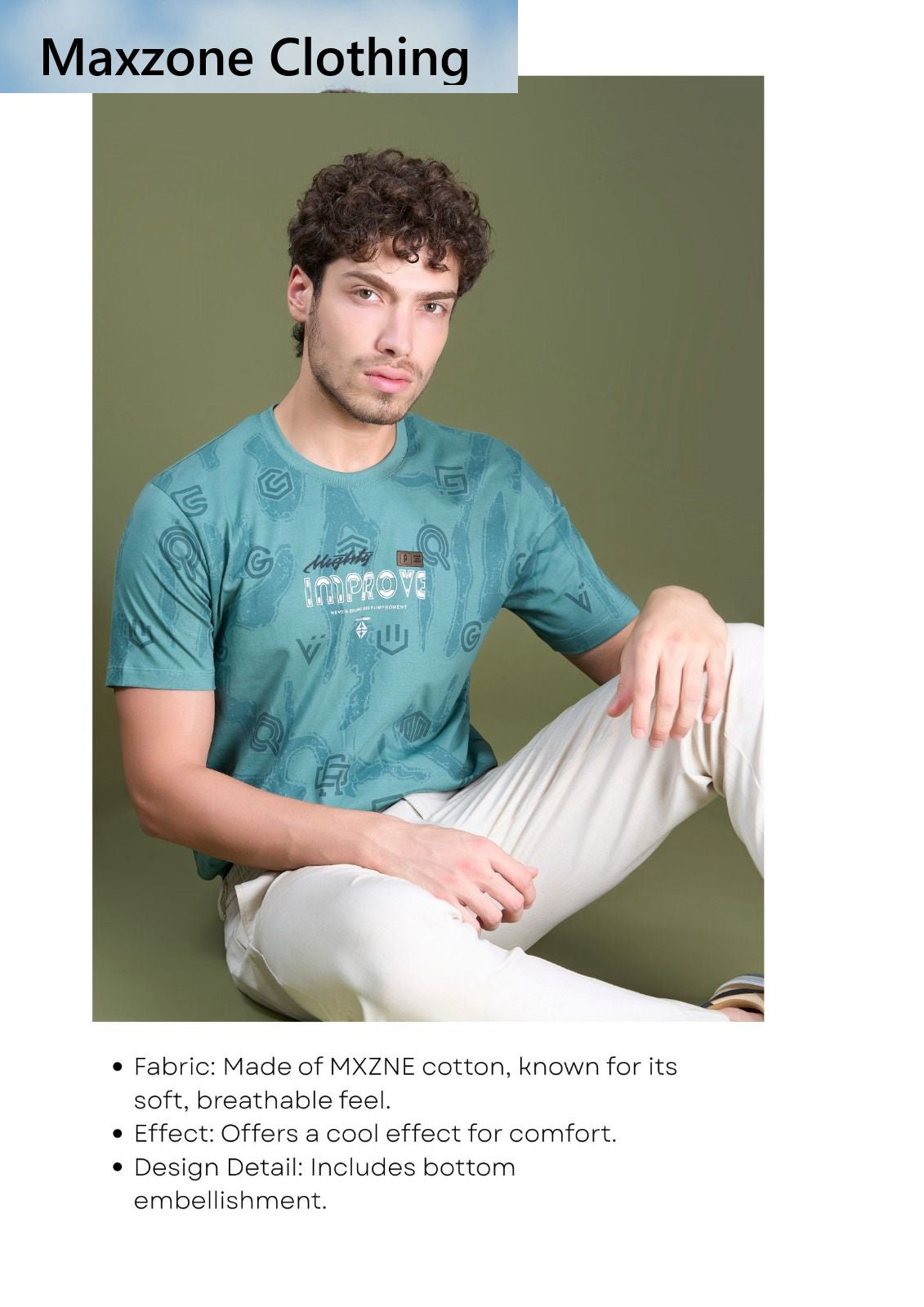 Iho G 49(A) Dn 2398 Maxzone Clothing Cotton Mens Tshirts Supplier Gujarat