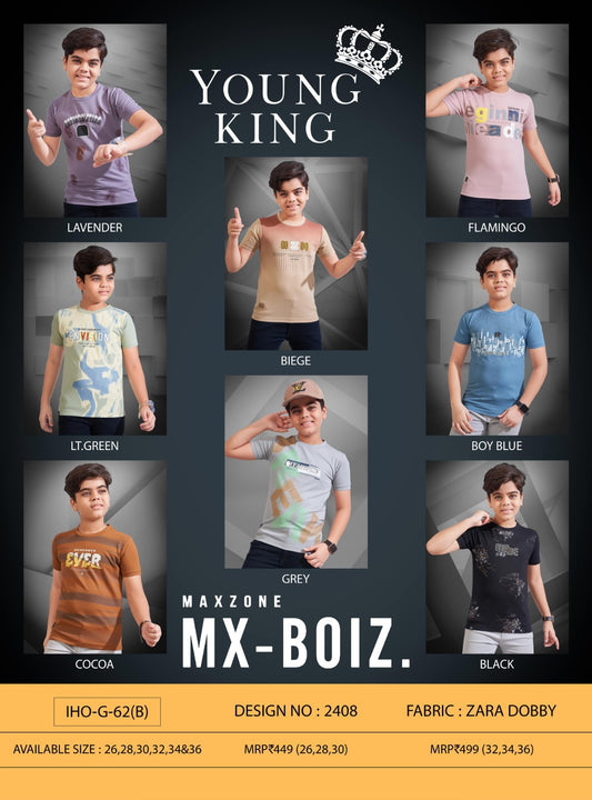 Iho G 62B Dn 2408 Maxzone Clothing Boys Tshirt Manufacturer Gujarat