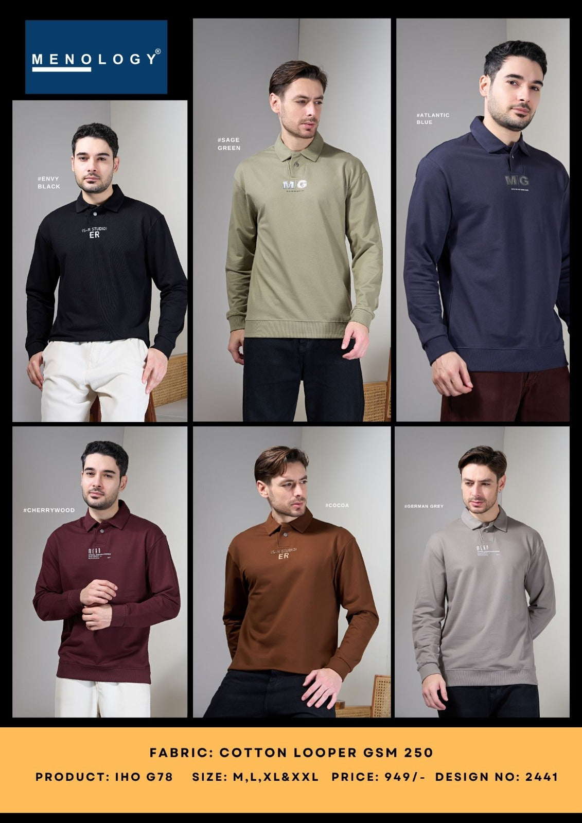 Iho G 78 Menology Cotton Looper Mens Tshirts Manufacturer