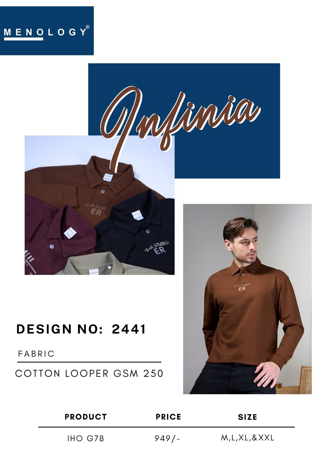 Iho G 78 Menology Cotton Looper Mens Tshirts Manufacturer