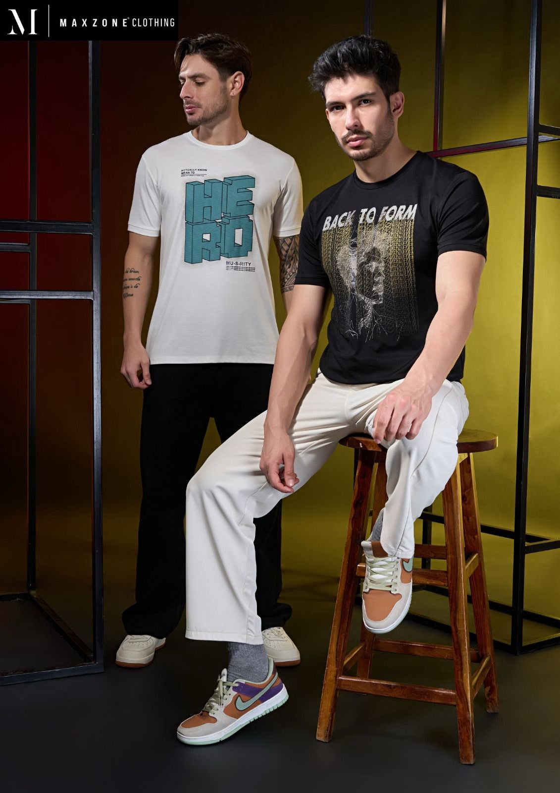 Iho G 86 B Maxzone Clothing Tencil Lycra Mens Tshirts Wholesaler Ahmedabad