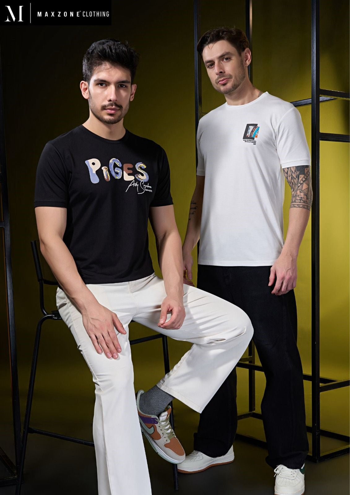 Iho G 86 B Maxzone Clothing Tencil Lycra Mens Tshirts Wholesaler Ahmedabad