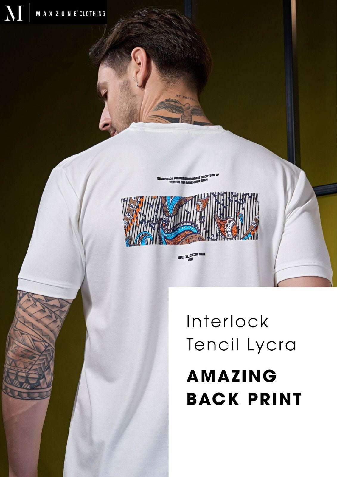 Iho G 86 B Maxzone Clothing Tencil Lycra Mens Tshirts Wholesaler Ahmedabad