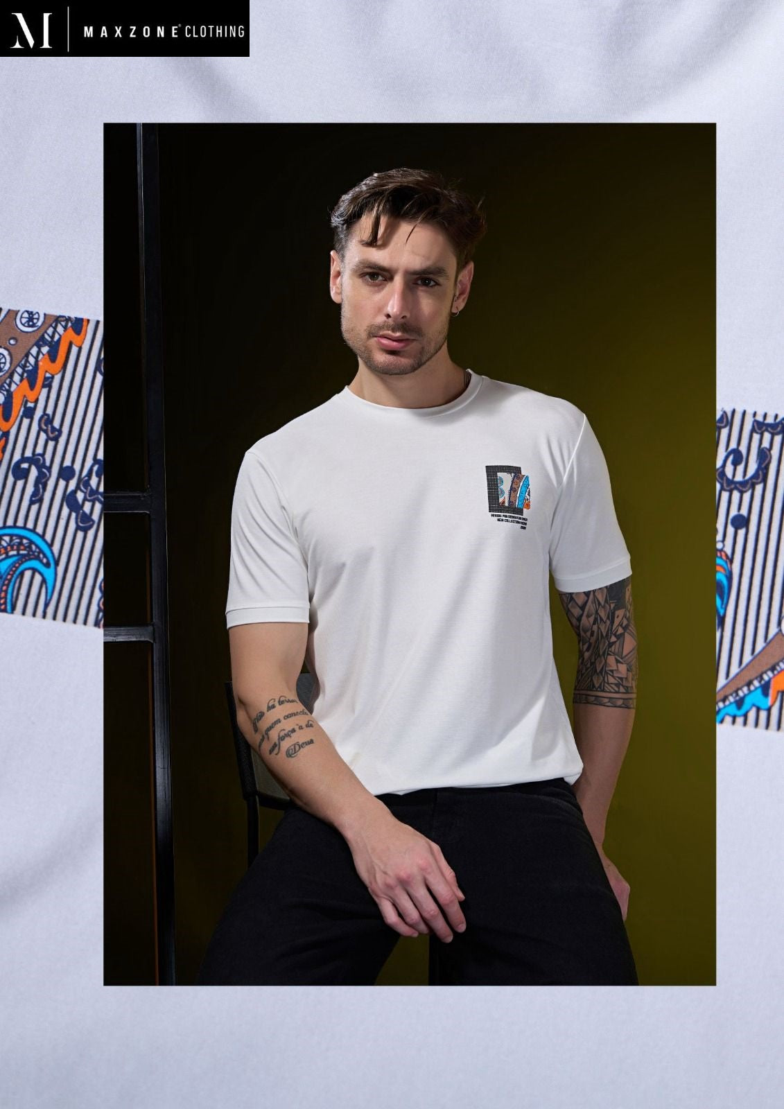 Iho G 86 B Maxzone Clothing Tencil Lycra Mens Tshirts Wholesaler Ahmedabad