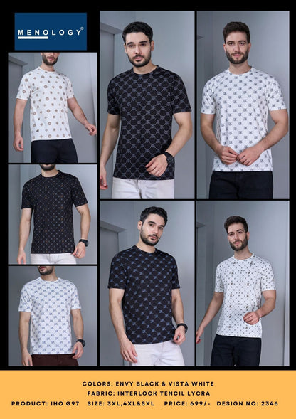 Iho G 97 Dno 2346 Menology Tencil Lycra Mens Tshirts Exporter India