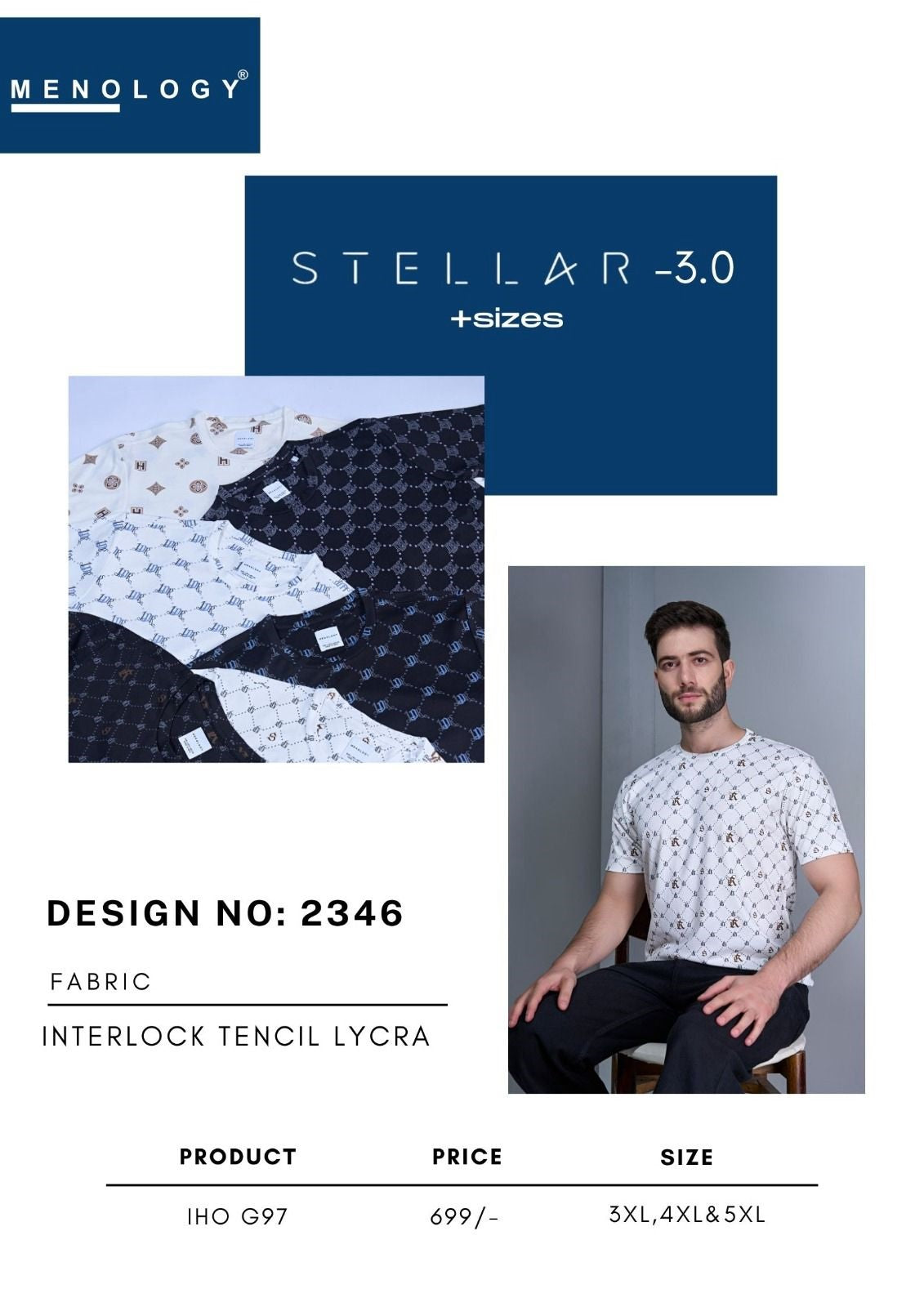 Iho G 97 Dno 2346 Menology Tencil Lycra Mens Tshirts Exporter India