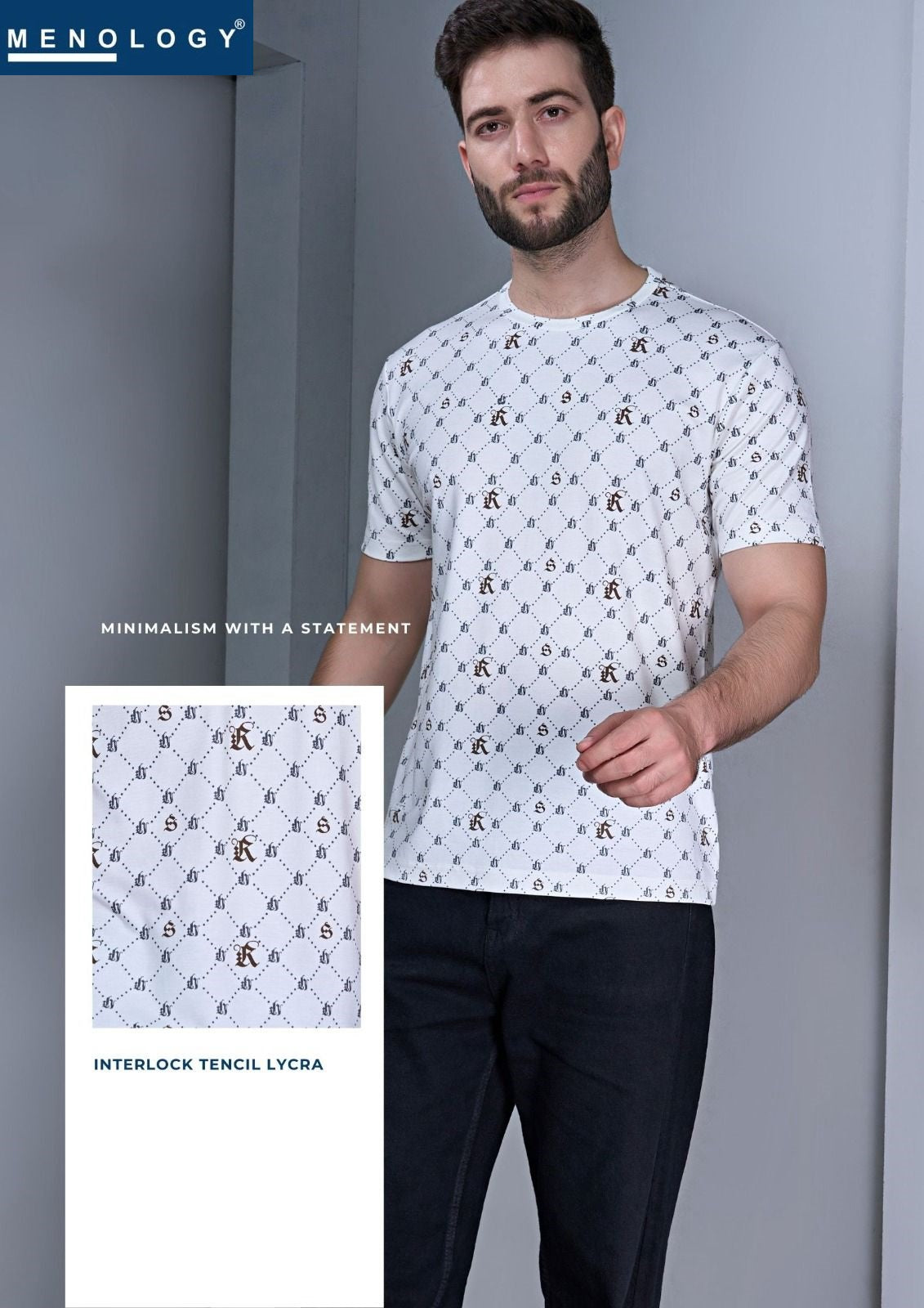 Iho G 97 Dno 2346 Menology Tencil Lycra Mens Tshirts Exporter India