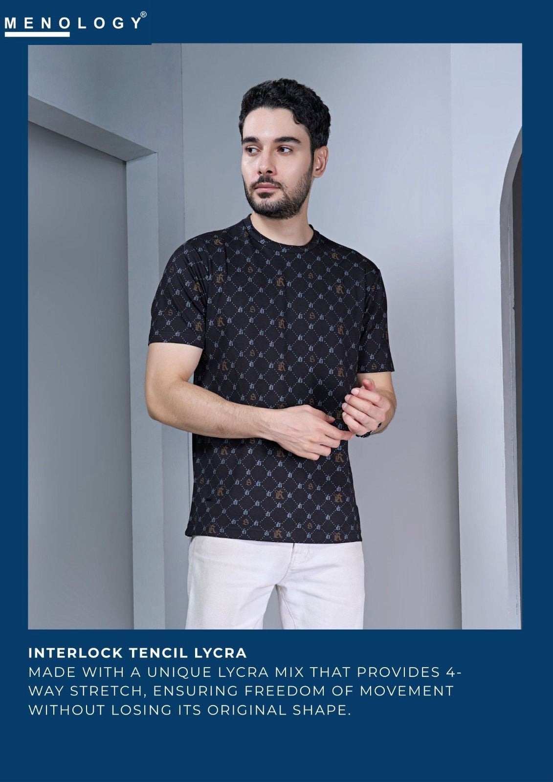 Iho G 97 Dno 2346 Menology Tencil Lycra Mens Tshirts Exporter India