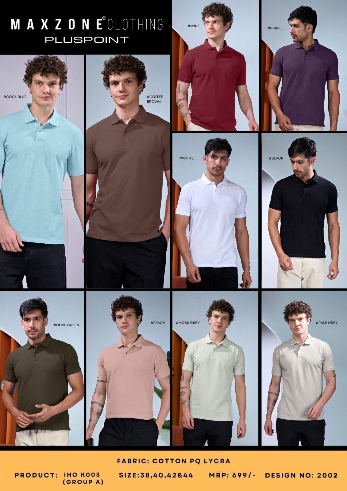 Iho K003 A Dn 2002 Maxzone Clothing Cotton Lycra Mens Tshirts Manufacturer India