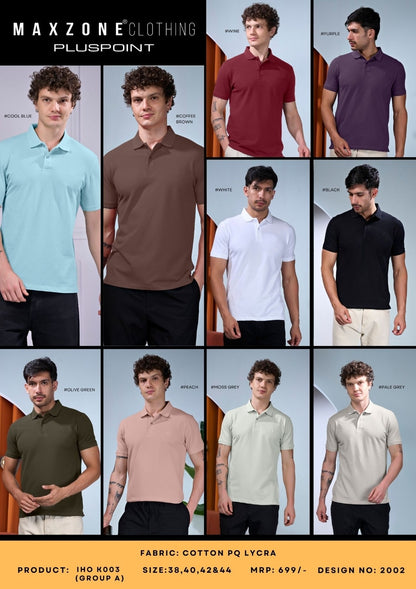 Iho K003 A Dn 2002 Maxzone Clothing Cotton Lycra Mens Tshirts Manufacturer India