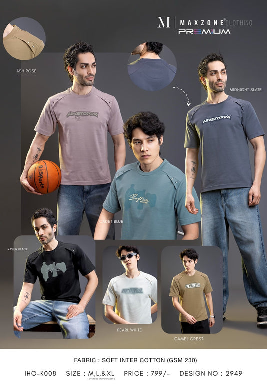 Iho K008 2949 Maxzone Clothing Cotton Mens Tshirts Wholesale Rate
