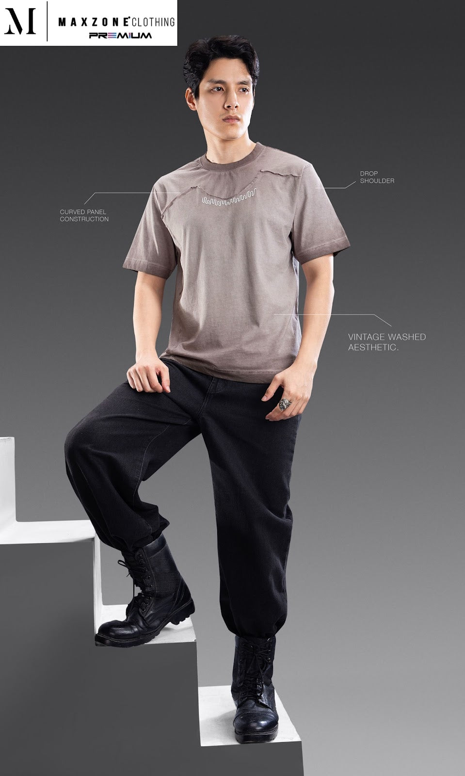 Iho K012 Dn 2863 Maxzone Clothing Heavy Cotton Mens Tshirts Manufacturer Gujarat
