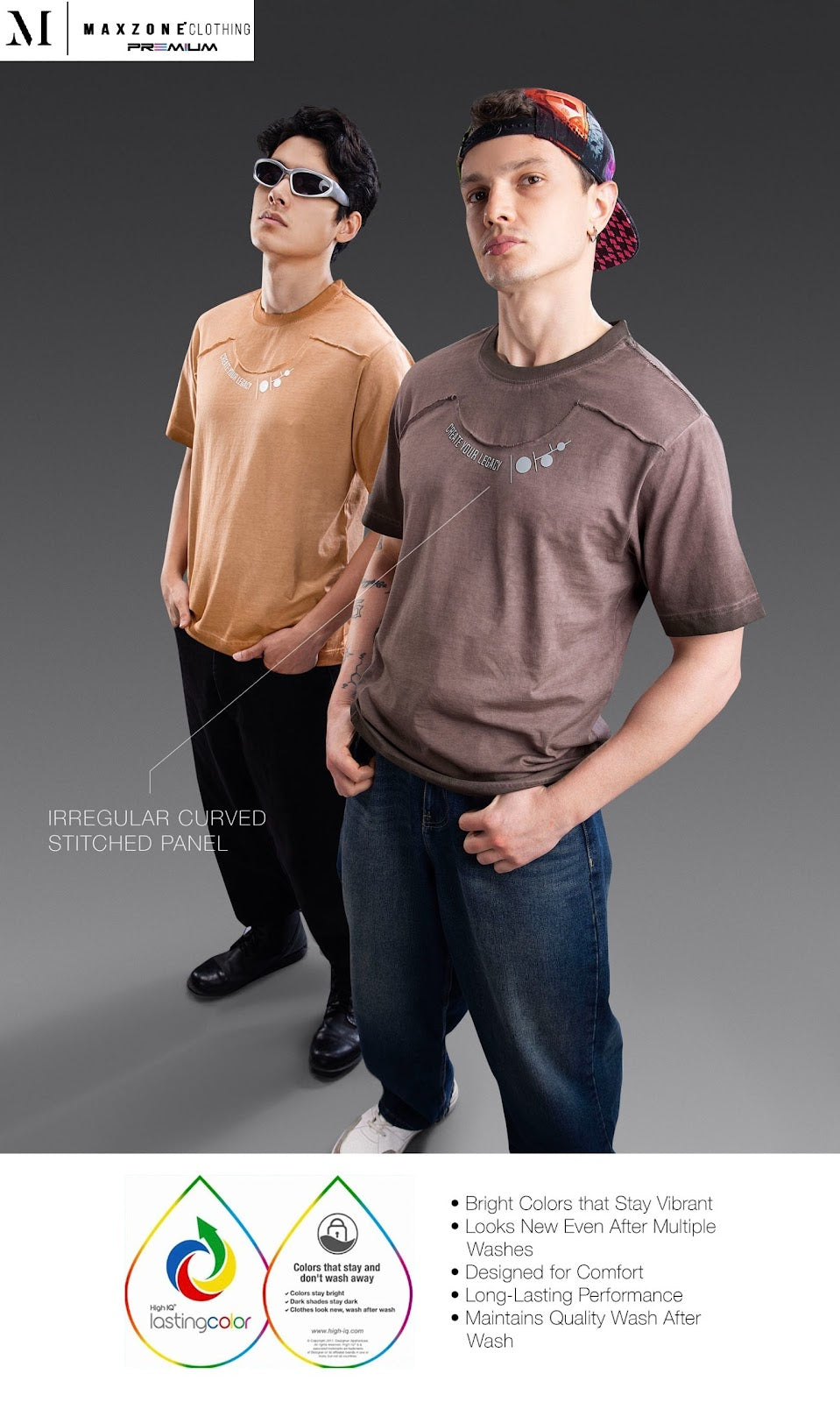 Iho K012 Dn 2863 Maxzone Clothing Heavy Cotton Mens Tshirts Manufacturer Gujarat