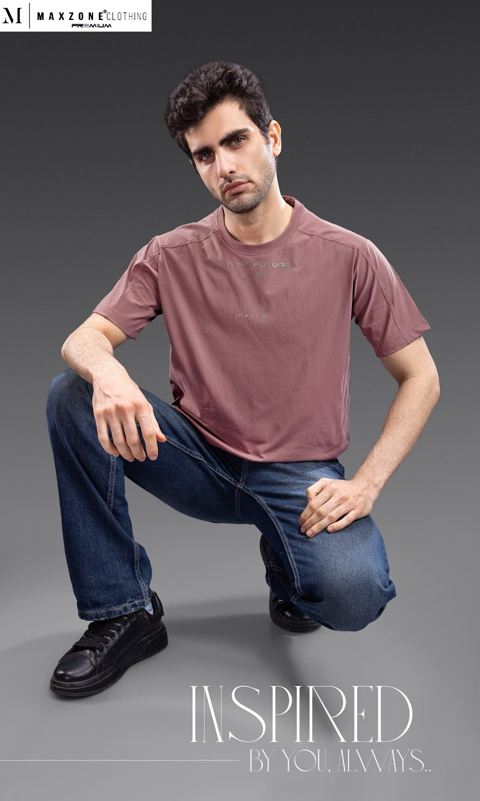 Iho K036 2864 Drop Shoulder Maxzone Clothing Cotstretch Mens Tshirts Wholesaler Gujarat