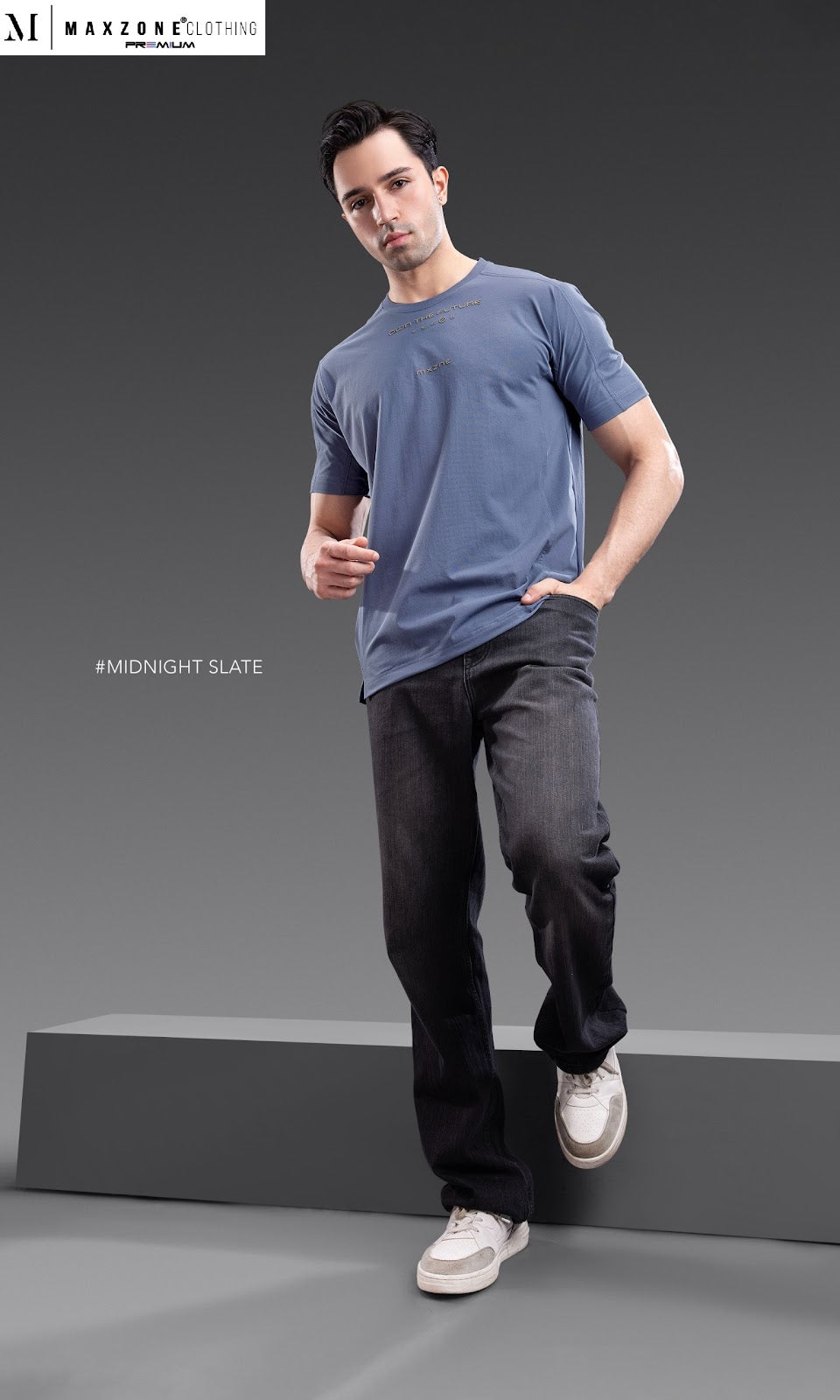 Iho K036 2864 Drop Shoulder Maxzone Clothing Cotstretch Mens Tshirts Wholesaler Gujarat