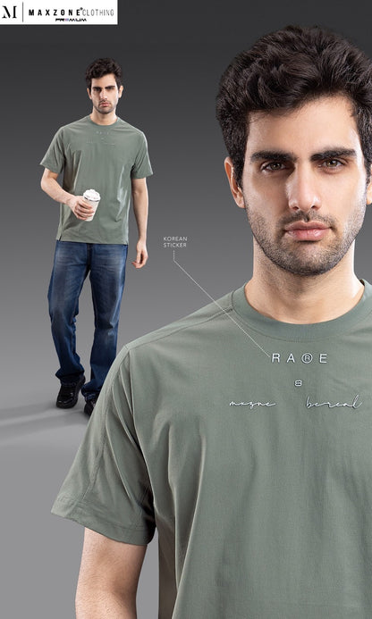 Iho K036 2864 Drop Shoulder Maxzone Clothing Cotstretch Mens Tshirts Wholesaler Gujarat