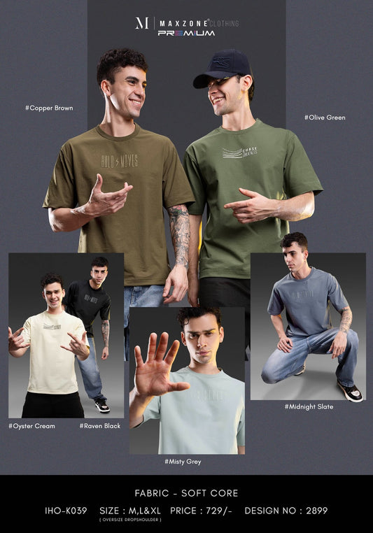 Iho K039 2899 Oversized Maxzone Clothing Softcore Mens Tshirts Wholesaler India