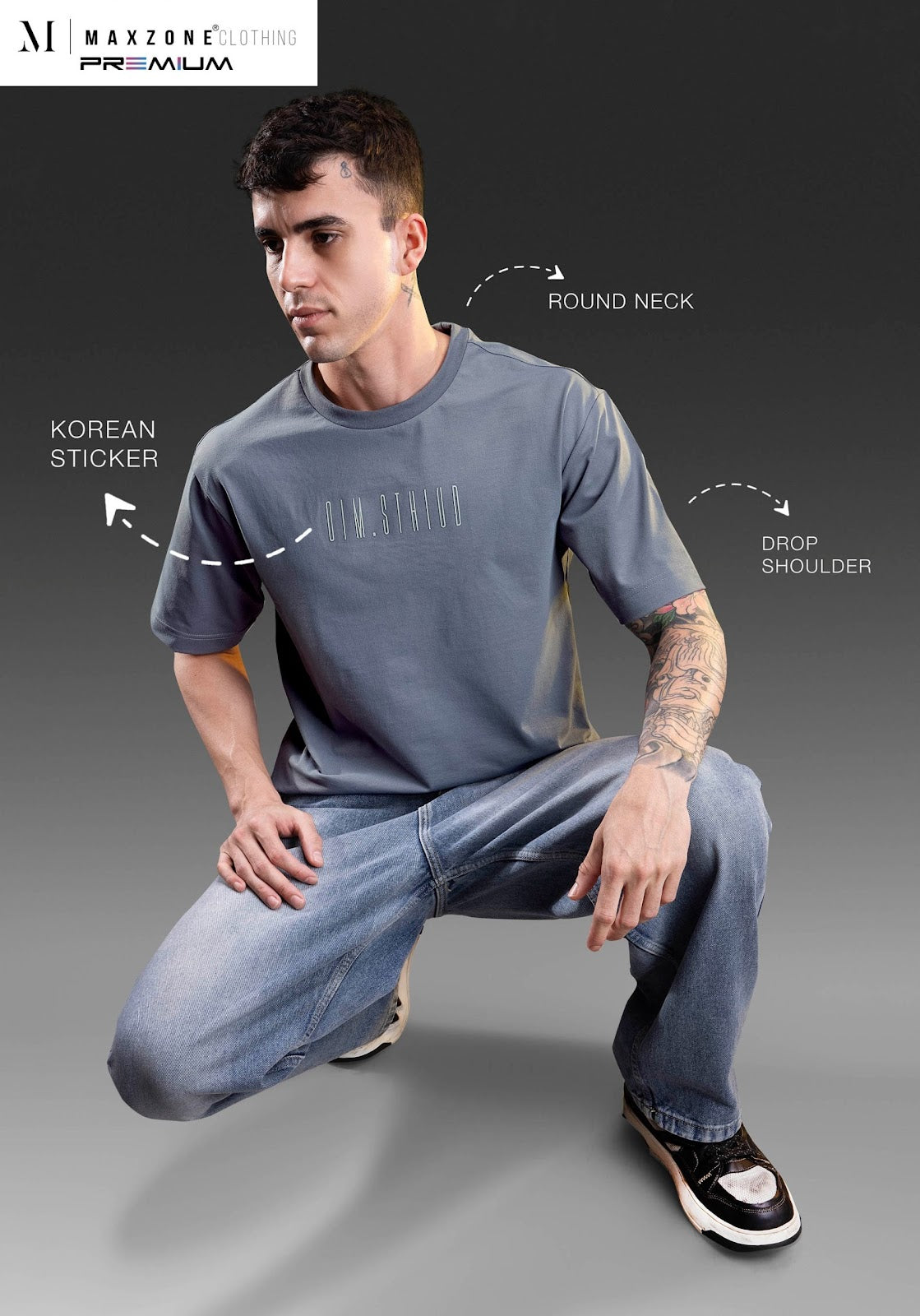 Iho K039 2899 Oversized Maxzone Clothing Softcore Mens Tshirts Wholesaler India