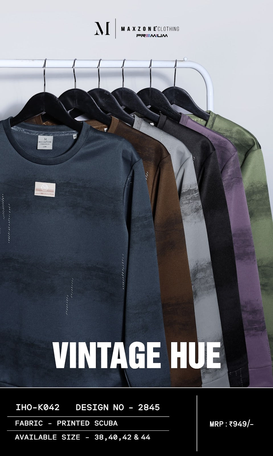 Iho K042 Dn 2845 Maxzone Clothing Scuba Mens Tshirts Wholesaler India