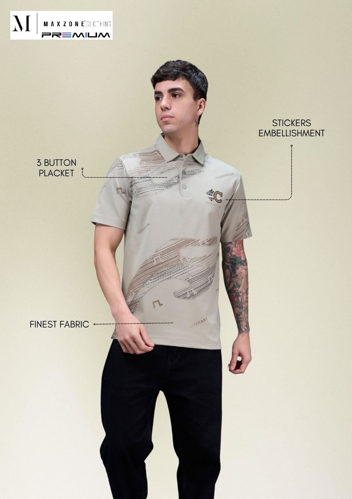 Iho K052 Dn 2915 Polo Maxzone Clothing Imported Mens Tshirts Exporter Gujarat