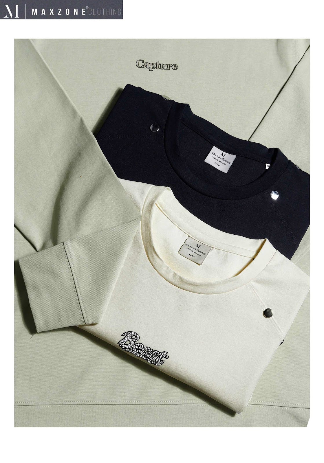 Iho K054 2910 Full Sleeves Maxzone Clothing Canvas Mens Tshirts Wholesale Price