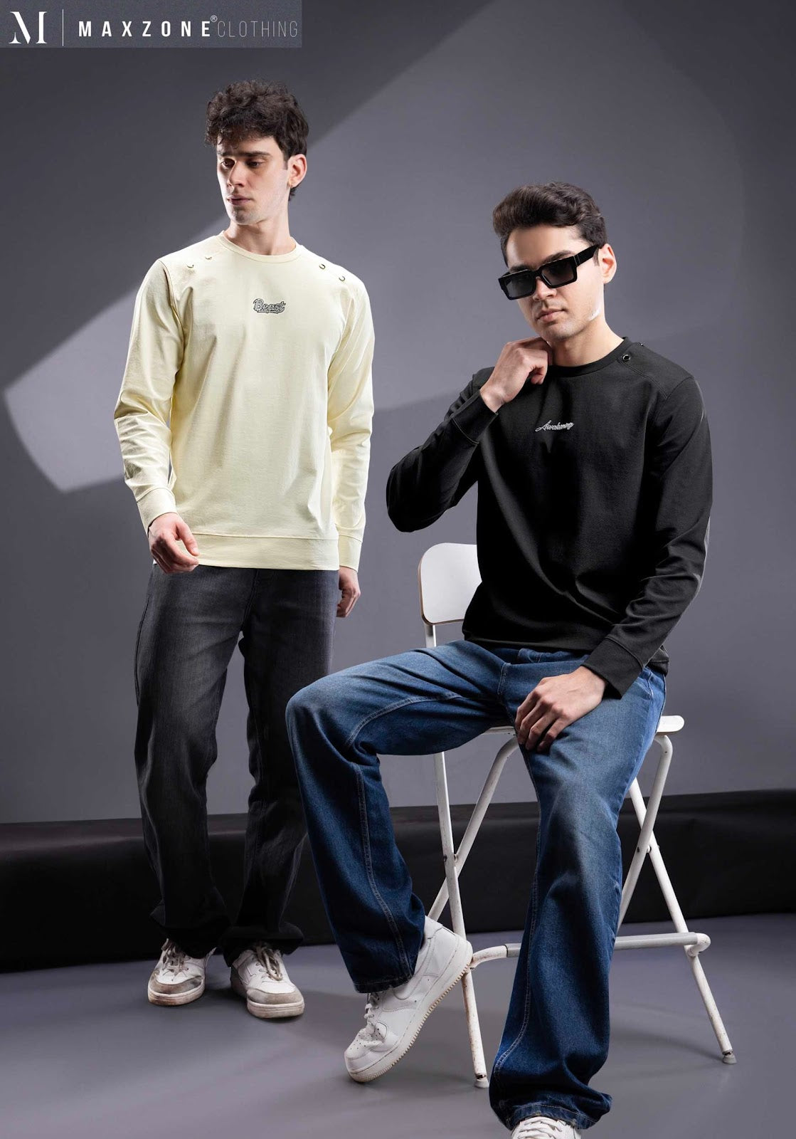 Iho K054 2910 Full Sleeves Maxzone Clothing Canvas Mens Tshirts Wholesale Price