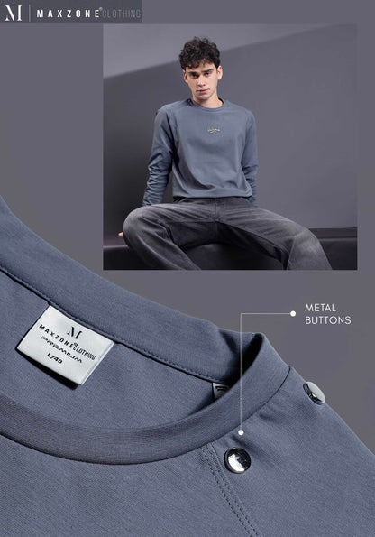 Iho K054 2910 Full Sleeves Maxzone Clothing Canvas Mens Tshirts Wholesale Price