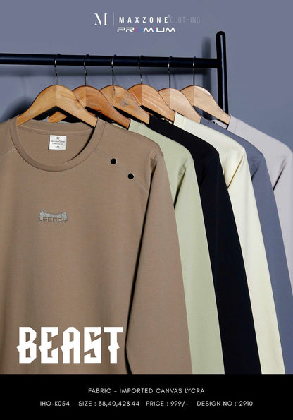 Iho K054 2910 Full Sleeves Maxzone Clothing Canvas Mens Tshirts Wholesale Price