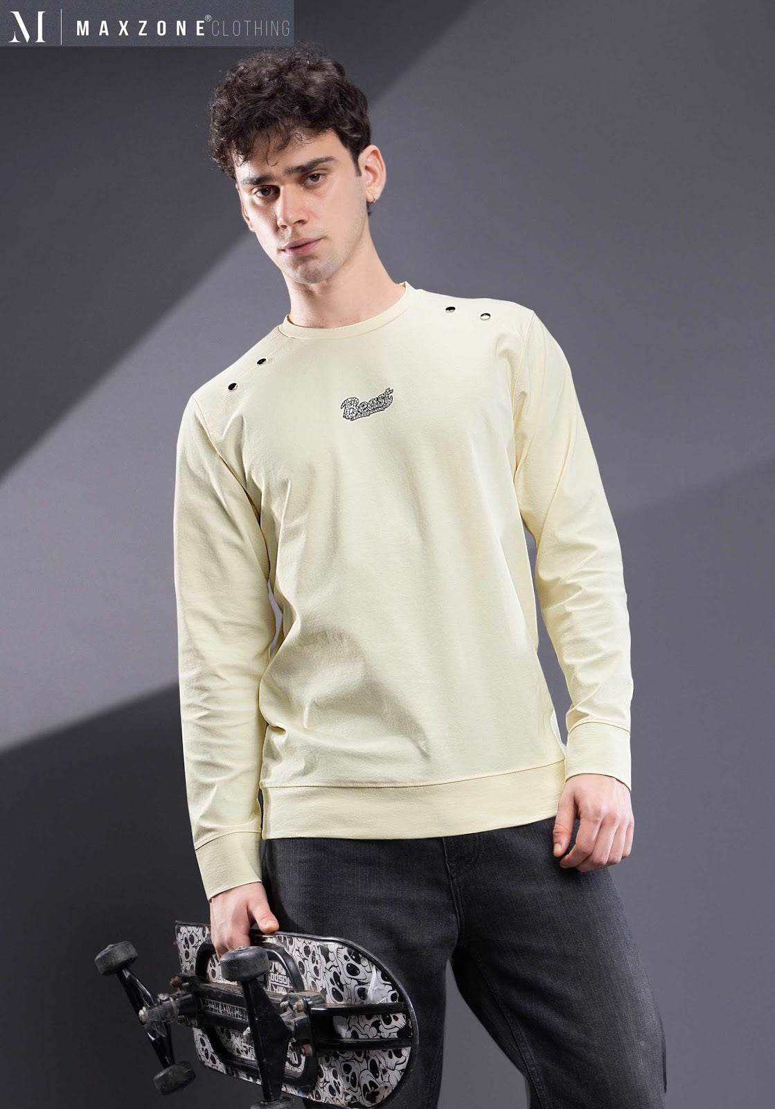 Iho K054 2910 Full Sleeves Maxzone Clothing Canvas Mens Tshirts Wholesale Price