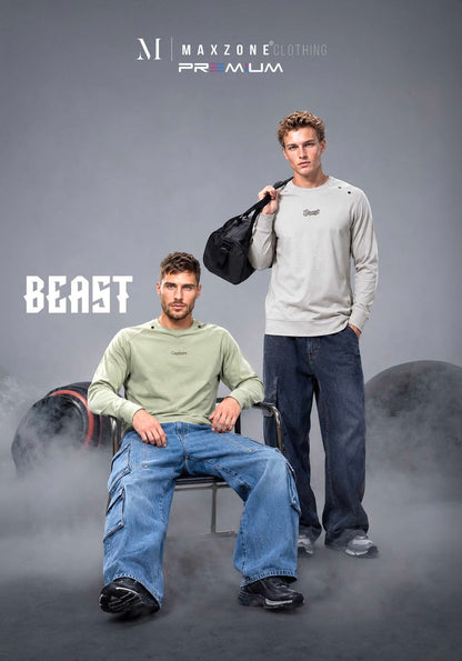 Iho K054 2910 Full Sleeves Maxzone Clothing Canvas Mens Tshirts Wholesale Price