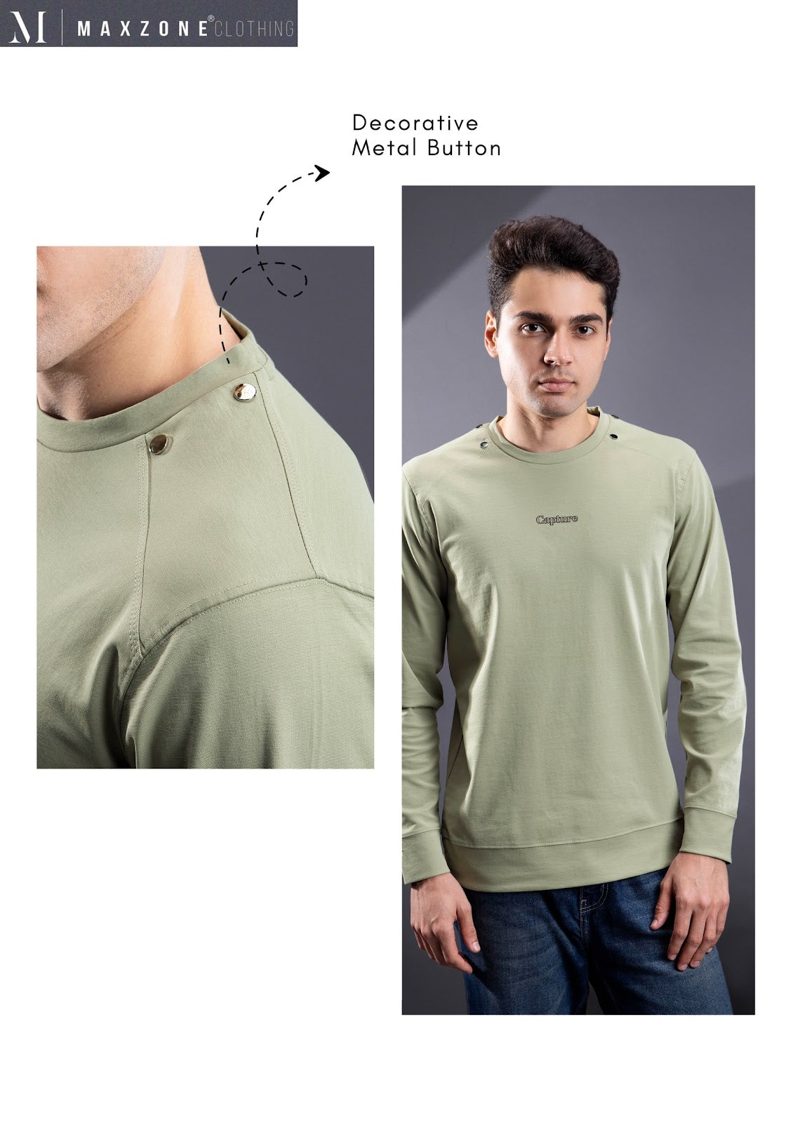 Iho K054 2910 Full Sleeves Maxzone Clothing Canvas Mens Tshirts Wholesale Price