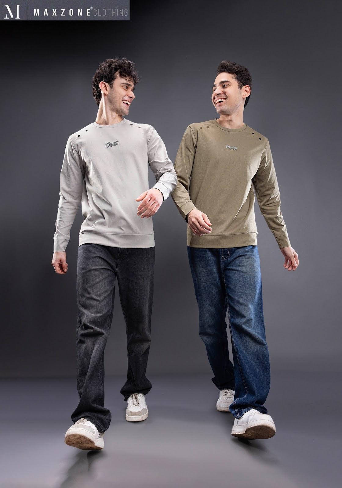 Iho K054 2910 Full Sleeves Maxzone Clothing Canvas Mens Tshirts Wholesale Price