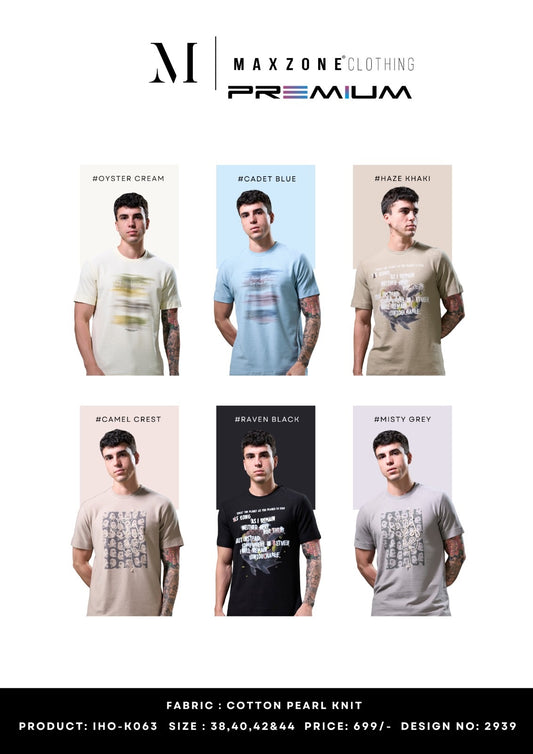 Iho K063 Dn 2939 Maxzone Clothing Cotton Mens Tshirts Manufacturer Ahmedabad