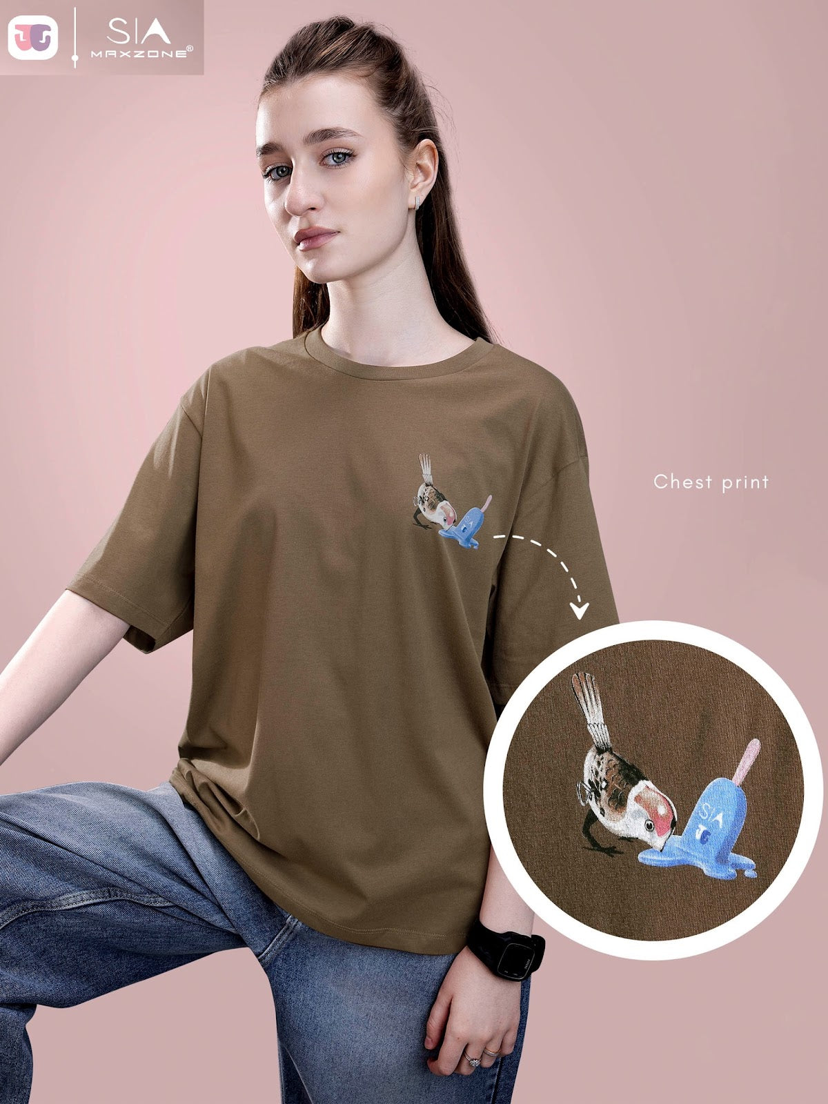 Iho K065 2891 Maxzone Clothing Cotton Women Oversized Tshirt Supplier