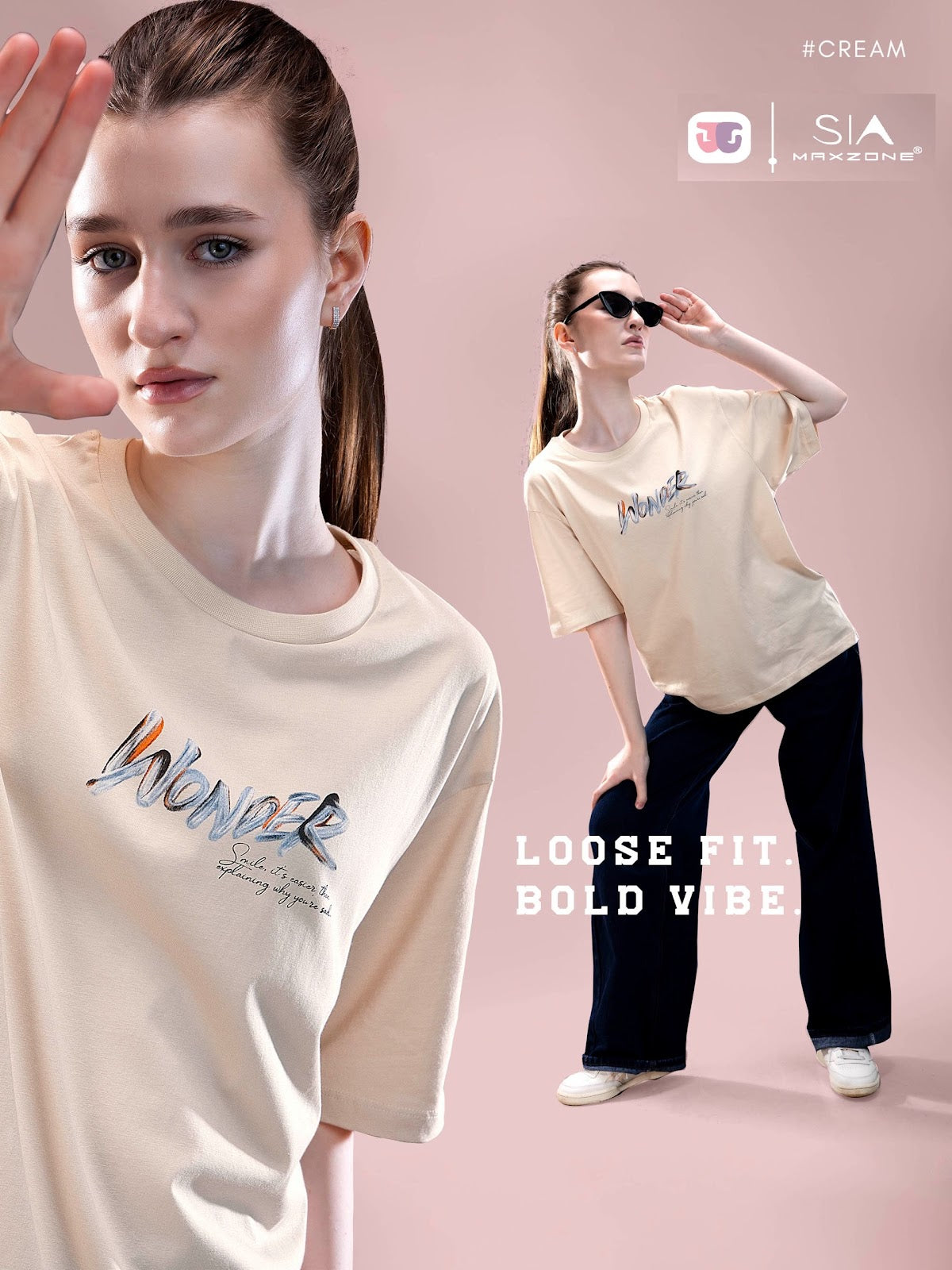 Iho K065 2891 Maxzone Clothing Cotton Women Oversized Tshirt Supplier