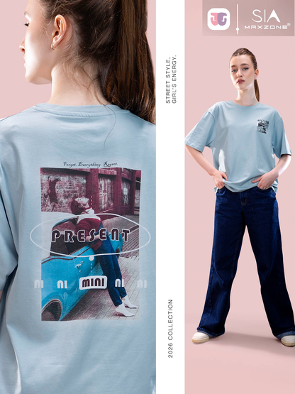 Iho K065 2891 Maxzone Clothing Cotton Women Oversized Tshirt Supplier
