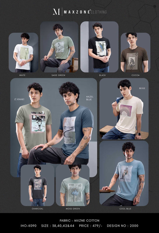 Iho K090 Dn 2000 Maxzone Clothing Cotton Mens Tshirts Wholesaler Ahmedabad