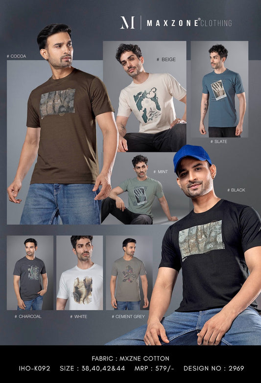 Iho K092 Dn 2969 Maxzone Clothing Cotton Mens Tshirts Supplier Ahmedabad