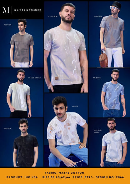 Iho K34 Dn 2844 Maxzone Clothing Cotton Mens Tshirts Supplier