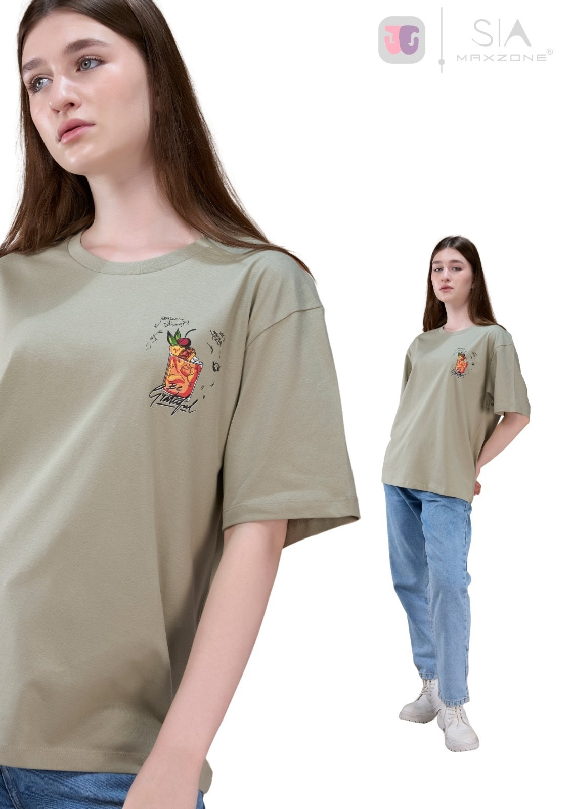 Iho K66 Oversized Maxzone Clothing Cotton Women Oversized Tshirt Wholesale