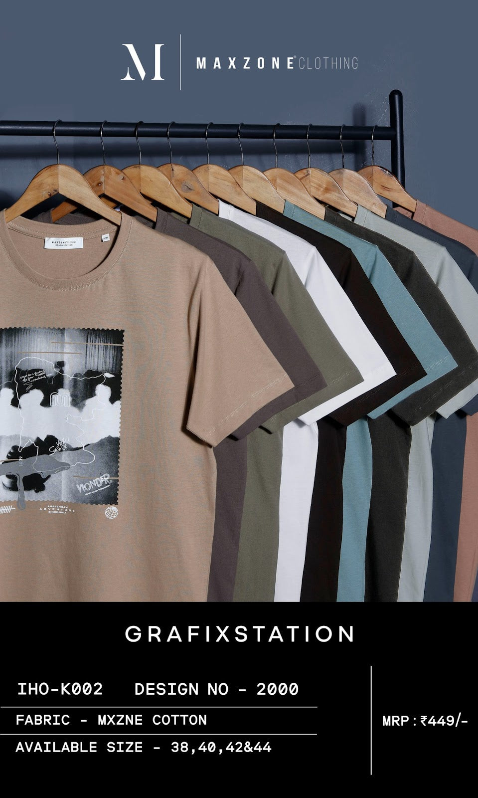 Iho K 002 Dn 2000 Maxzone Clothing Cotton Mens Tshirts Supplier Ahmedabad
