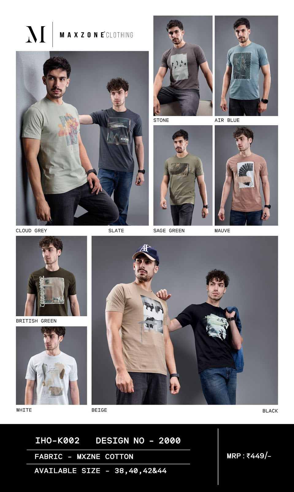 Iho K 002 Dn 2000 Maxzone Clothing Cotton Mens Tshirts Supplier Ahmedabad