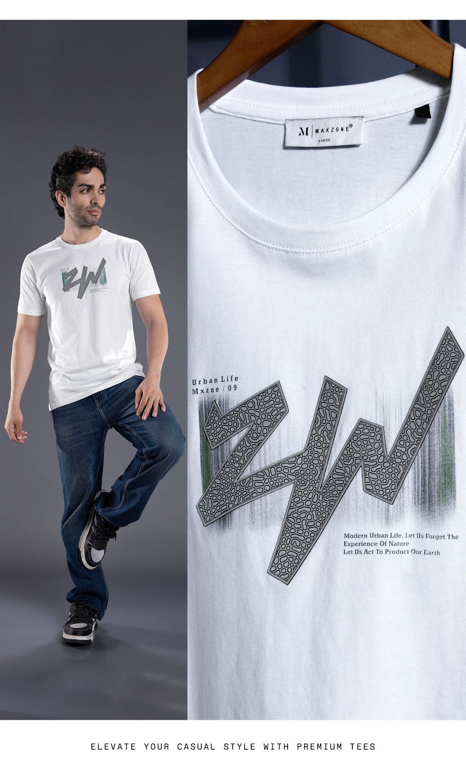 Iho K 004 Dn 2767 Maxzone Clothing Cotton Mens Tshirts Wholesaler