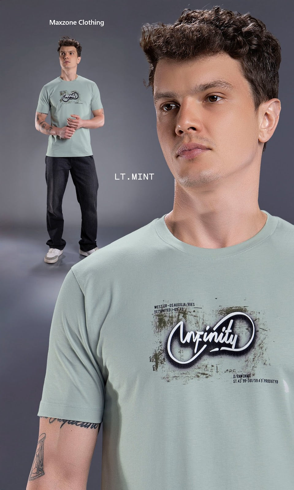 Iho K 004 Dn 2767 Maxzone Clothing Cotton Mens Tshirts Wholesaler