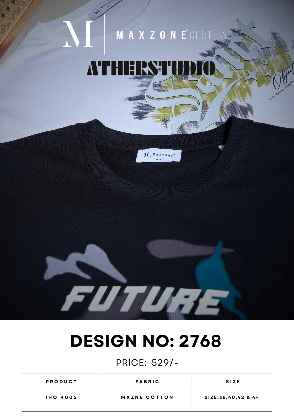 Iho K 005 2768 Maxzone Clothing Cotton Mens Tshirts Supplier India