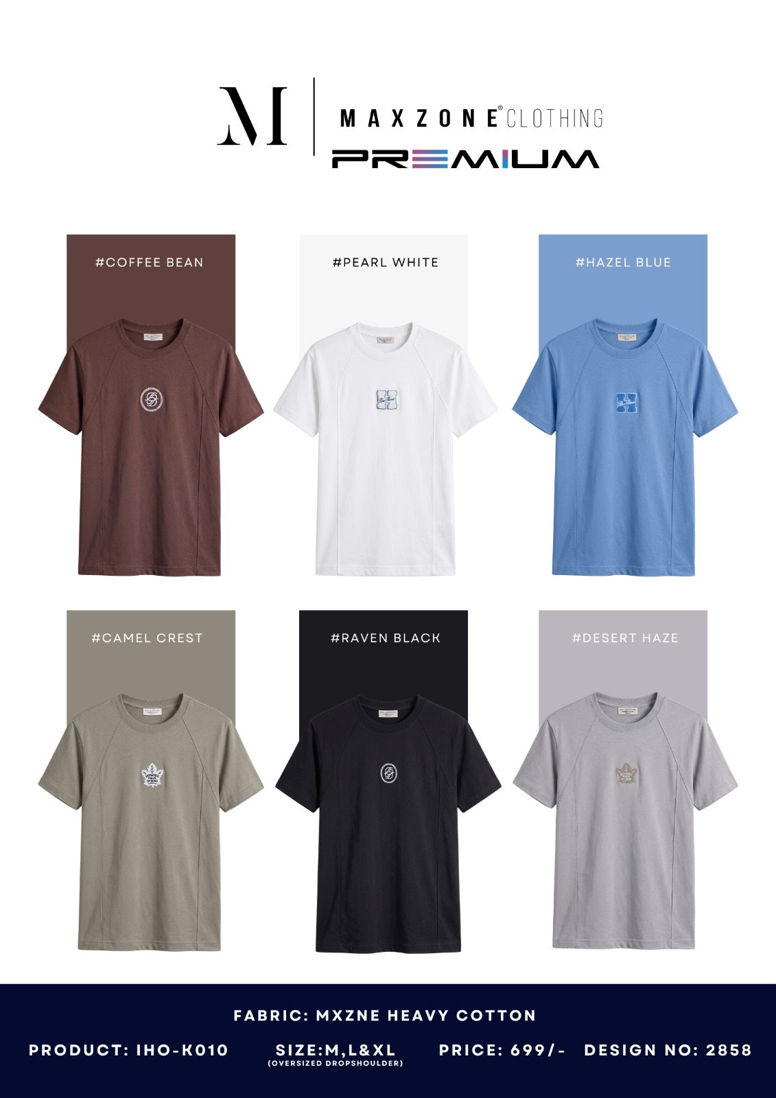 Iho K 010 2858 Oversize Maxzone Clothing Cotton Mens Tshirts Supplier Gujarat