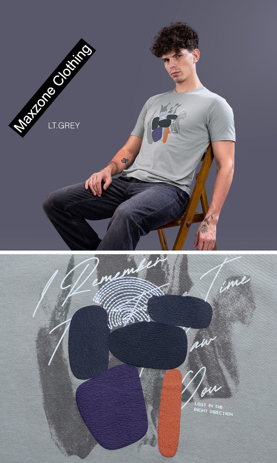 Iho K 019 2831 Maxzone Clothing Cotton Mens Tshirts Supplier Gujarat