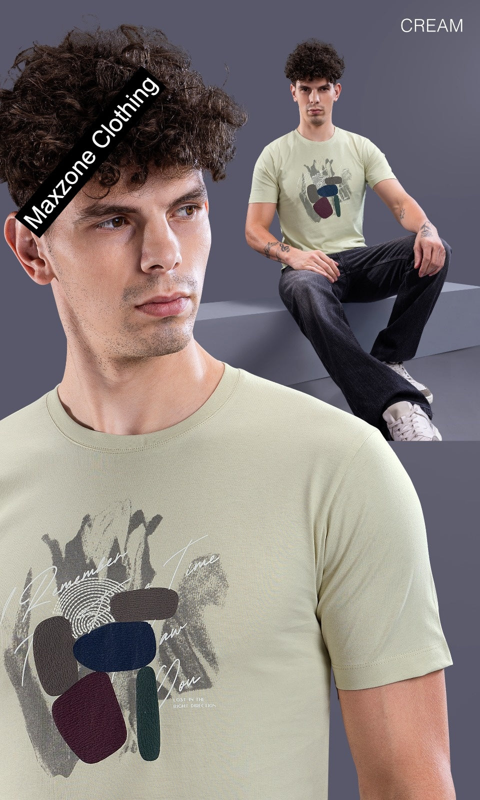 Iho K 019 2831 Maxzone Clothing Cotton Mens Tshirts Supplier Gujarat